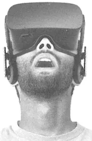 Person wearing the Janus 360 VR headset