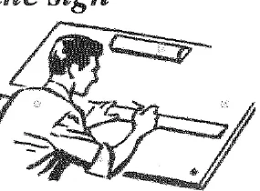 Original sketch of a designer drawing a sign