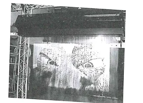 Original water-wall projection photo